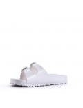 Slipper in mixed materials for women