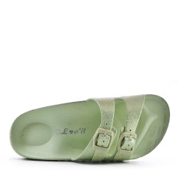 Slip en materiales mixtos para mujer
