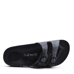 Slip en materiales mixtos para mujer