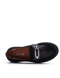Faux leather derby