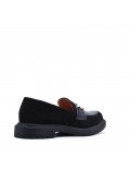 Faux leather derby