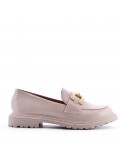 Faux leather derby