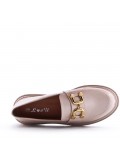 Faux leather derby