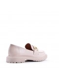 Faux leather derby