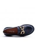 Faux leather derby