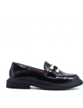 Faux leather derby