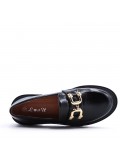 Faux leather derby