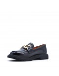 Faux leather derby