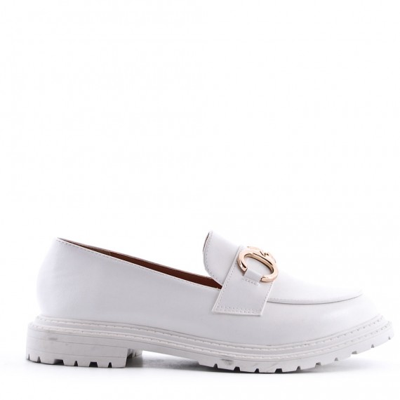 Faux leather derby