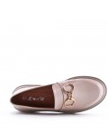 Faux leather derby