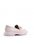 Faux leather derby