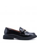 Faux leather derby