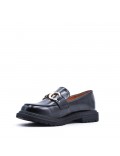 Faux leather derby