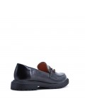 Faux leather derby
