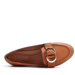 Mocassin en simili cuir pour femme