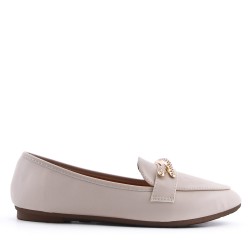 Mocassin en simili cuir pour femme