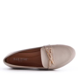 Mocassin en simili cuir pour femme