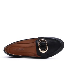 Mocassin en simili cuir pour femme