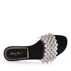 Slip en materiales mixtos para mujer