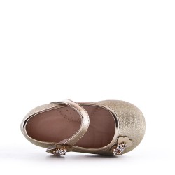Girl's ballerina in faux leather