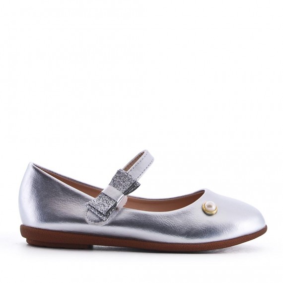 Ballerine fille en simili cuir 