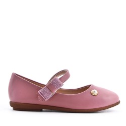 Ballerine fille en simili cuir 