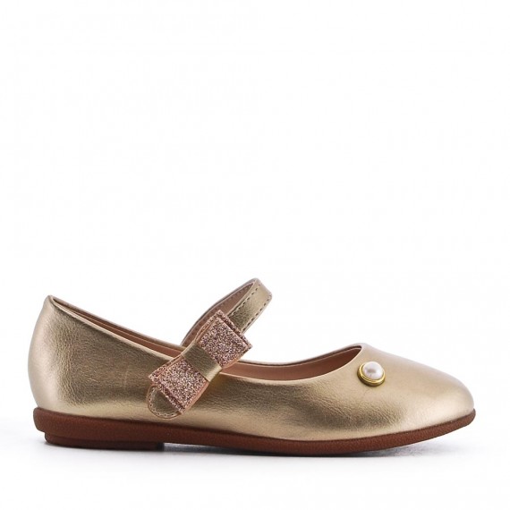 Ballerine fille en simili cuir 