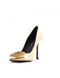 Women's faux leather heeled pumps