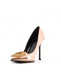 Women's faux leather heeled pumps