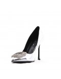 Women's faux leather heeled pumps