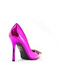 Women's faux leather heeled pumps