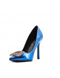 Women's faux leather heeled pumps