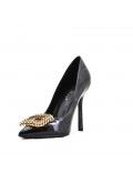 Women's faux leather heeled pumps