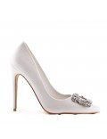 Women's faux leather heeled pumps