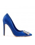 Women's faux leather heeled pumps