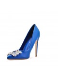 Women's faux leather heeled pumps