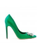 Women's faux leather heeled pumps