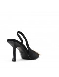 Women's faux leather heeled pumps