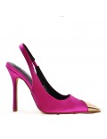 Women's faux leather heeled pumps