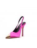 Women's faux leather heeled pumps