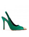 Women's faux leather heeled pumps