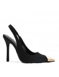 Women's faux leather heeled pumps