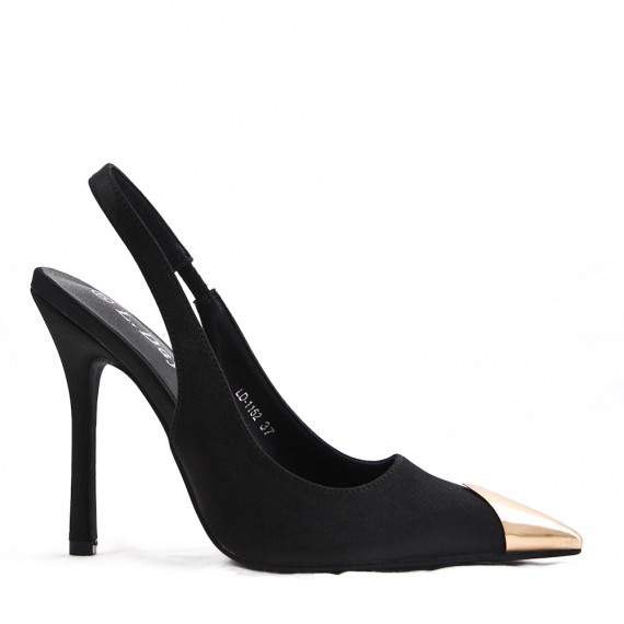 Women's faux leather heeled pumps