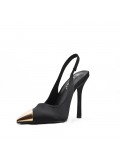 Women's faux leather heeled pumps