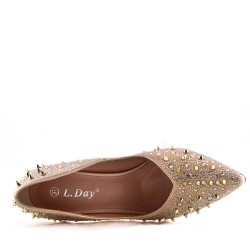 Women's faux leather heeled pumps