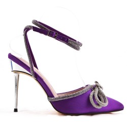 Mixed-material heeled sandal