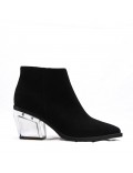 Mixed-material ankle boot