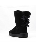 Mixed-material ankle boot