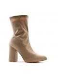 Mixed-material ankle boot