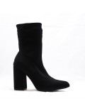 Mixed-material ankle boot